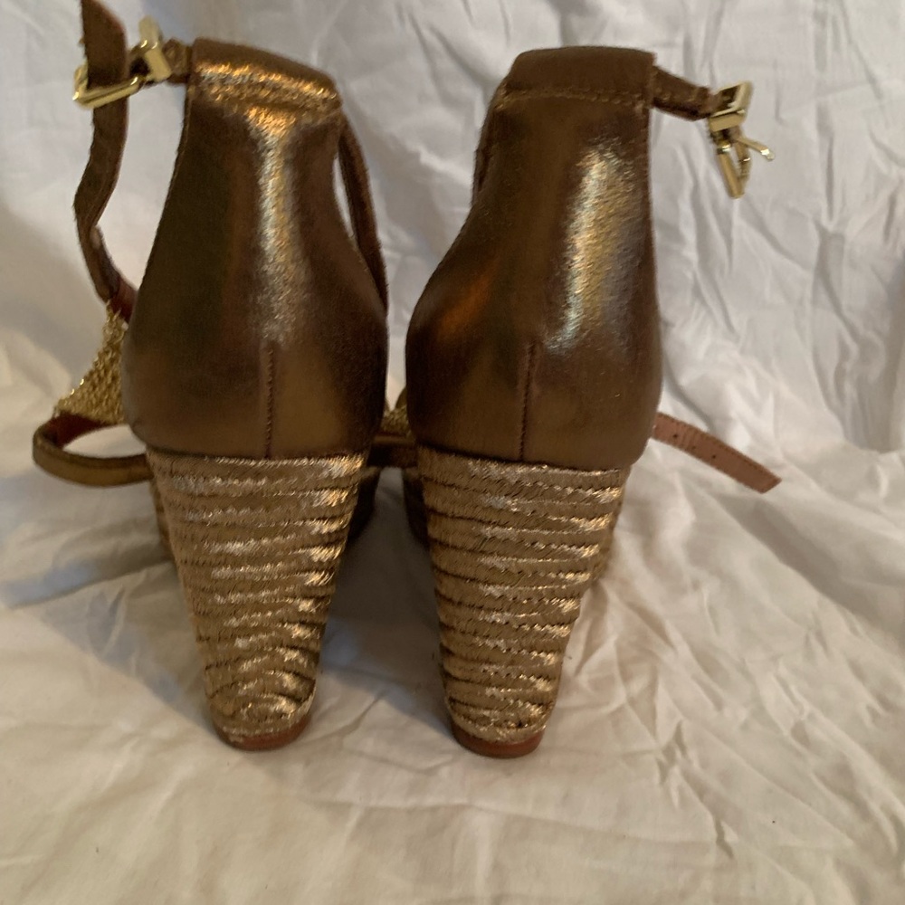 Signature by Vince Camuto Gold and Brown Women's Sandals - Picture 3 of 4